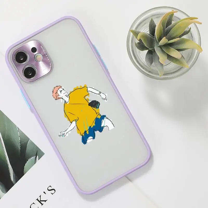 

Jujutsu Kaisen 2 Phone Case For iPhone 12 11 Mini Pro XR XS Max 7 8 Plus X Matte transparent Purple Back Cover
