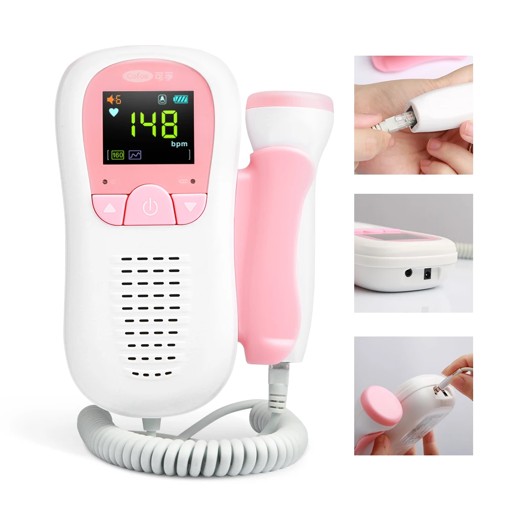 Cofoe Doppler Детектор плода детский детектор сердцебиения бытовой мониторинг