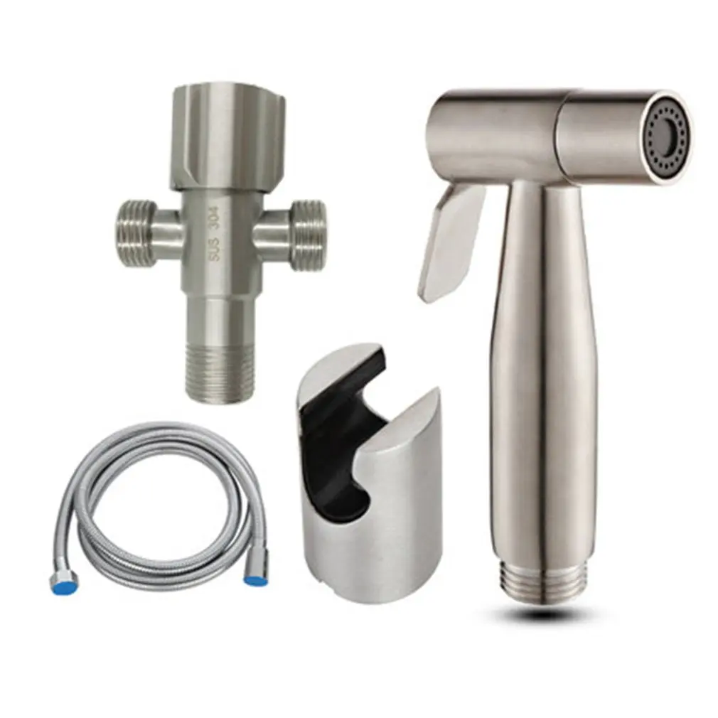 Cleansing Body Blisters 304 Stainless Steel Toilet Spray Gun Faucet Set Knob Type Booster Flusher Nozzle kit | Обустройство дома