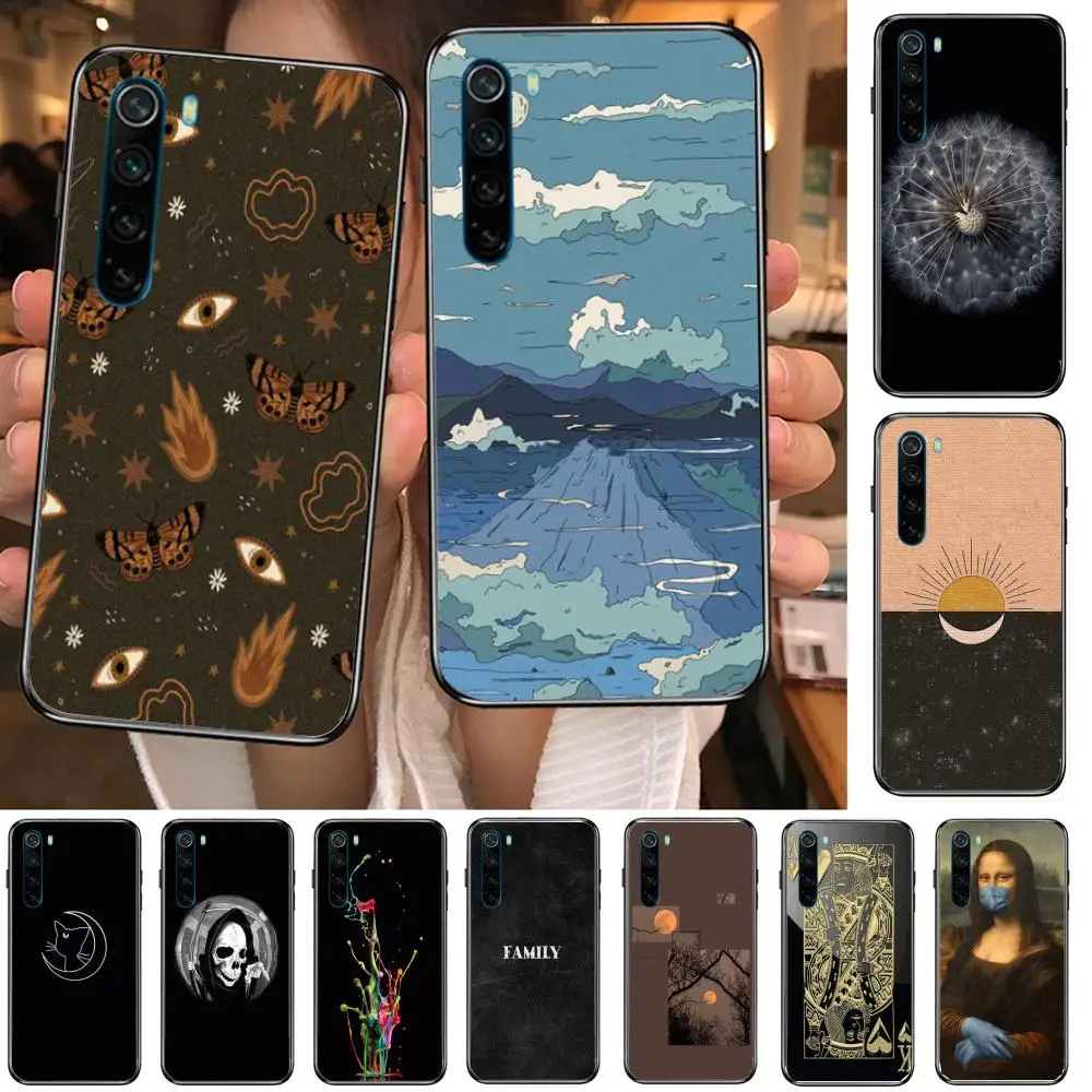 

Boutique Excellent cartoon Phone Case For XiaoMi Redmi Note 9S 8 7 6 5 A Pro T Y1 Anime Black Cover Silicone Back Pretty
