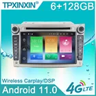 Автомобильный мультимедийный плеер, стерео-система на Android 11, 6 + 128 ГБ, с GPS, для Subaru Outback 2009-2014
