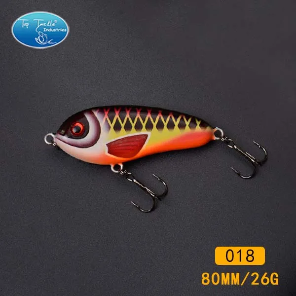 2 hooks 80mm 018 Бесплатный проезд рыболовные снасти рывок приманки рыболовную приманку голубка( 80 мм 25 г- 8/pcs-8/цвет- раковина - Цвет: 2 hooks 80mm 018