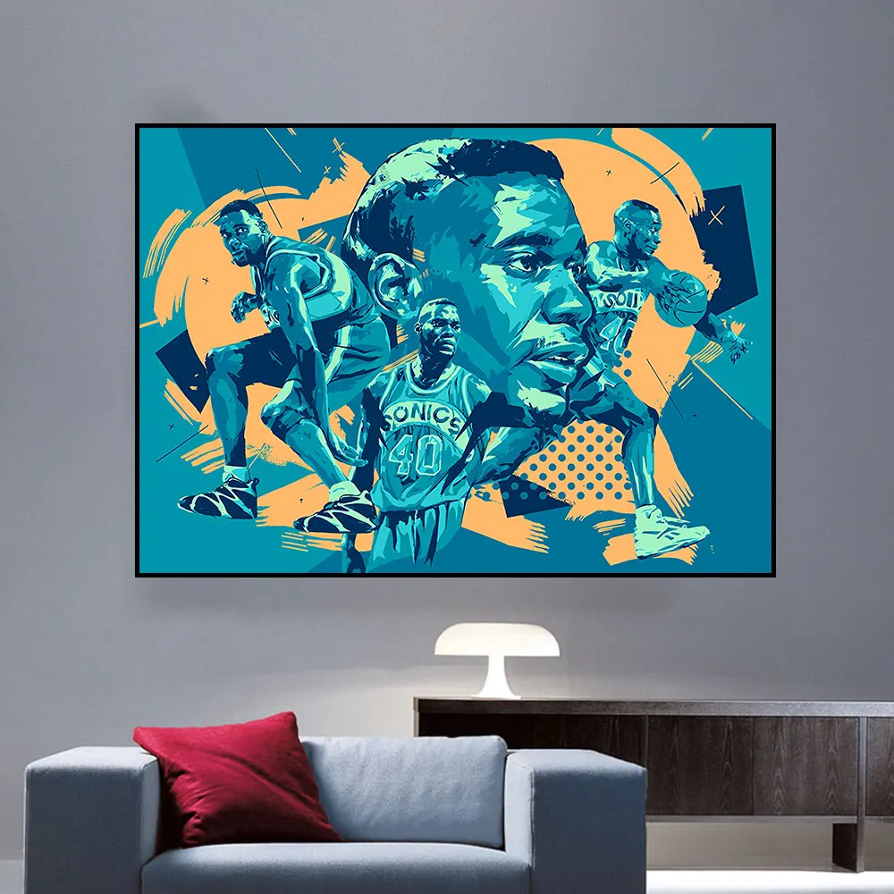 

Graffiti Canvas Print Figure Basketball Player Singer Poster Nordic Painting Wall Picture For Living Room Home Decor Frameless