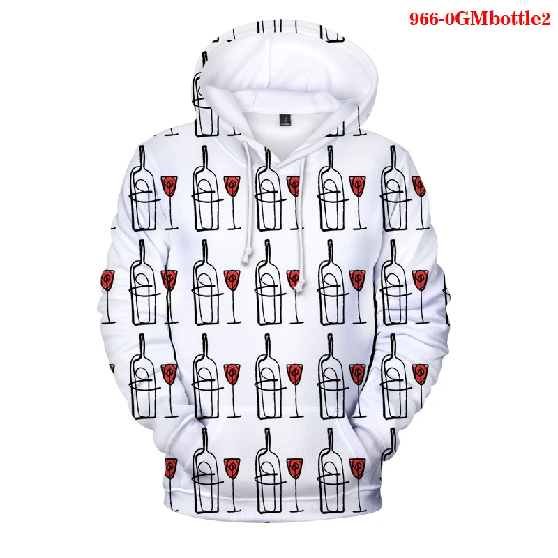 Women Sweetshirts Bottle Print 3D Hoodies Harajuku Sweatshirts Aesthetic Clothes Kpop Hoodie Oversize Sweat Femme Kawaii Clothes