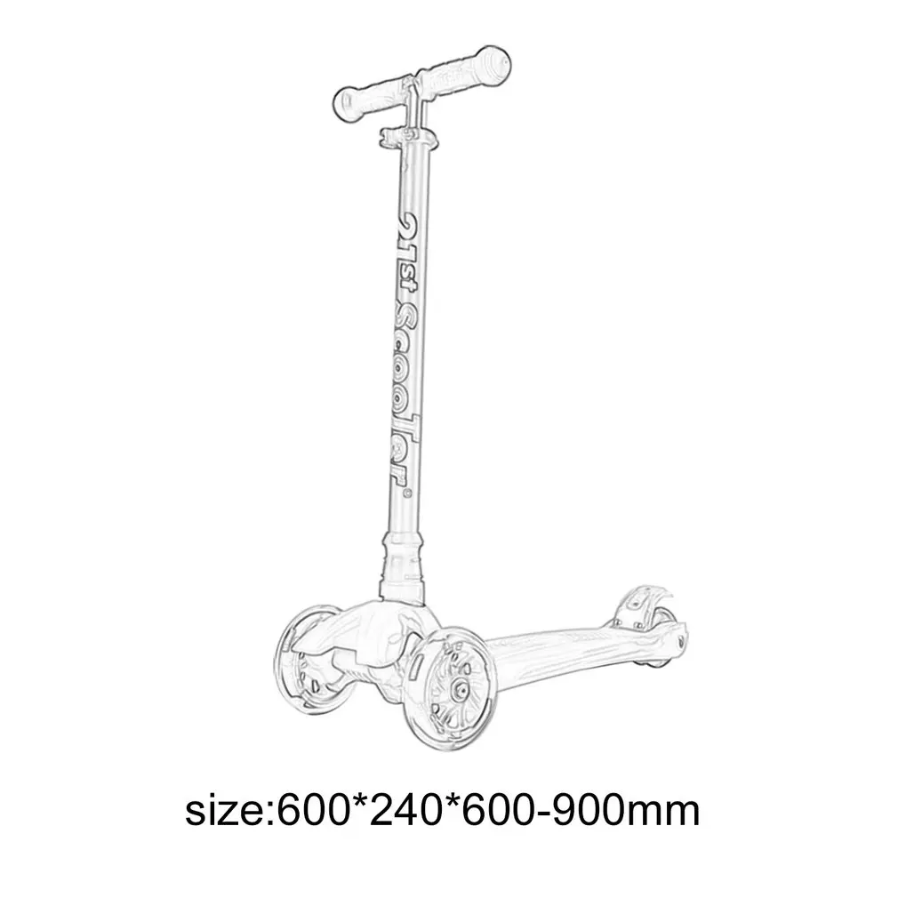 

Lightweight Adjustable Height 4 Wheels LED Flashing Light Children Kick Scooter Kids Outdoor Playing Bodybuilding Scooter Toy