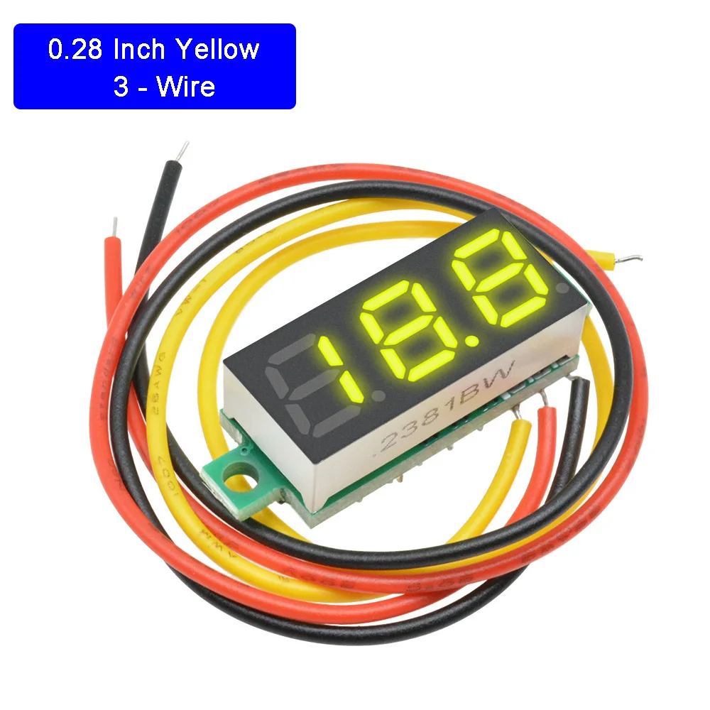 

diymore 0,28 дюйма DC светодиодный вольтметр 0-100В