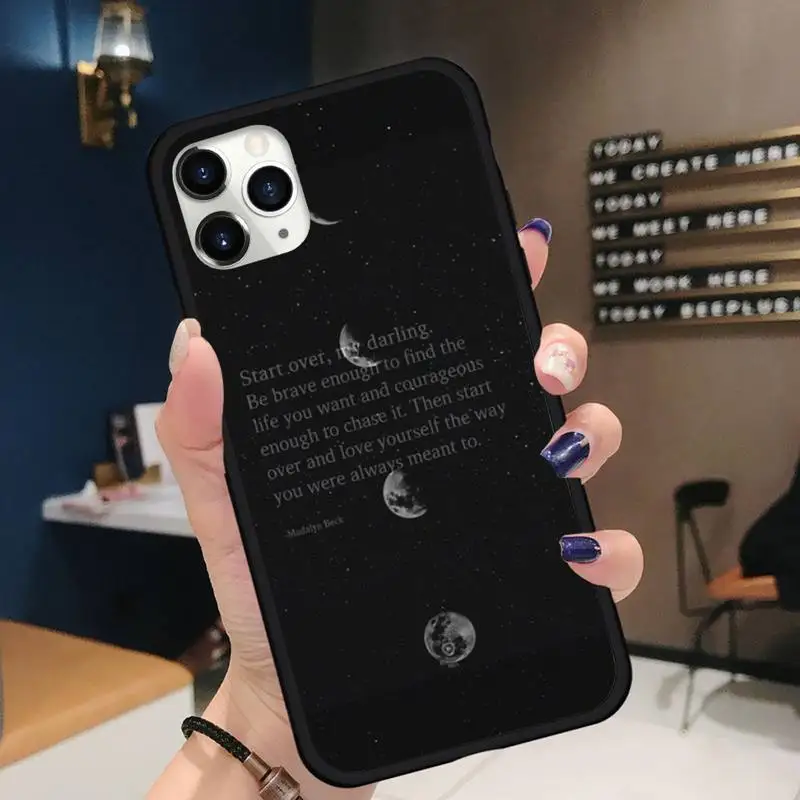 

Moon crown starry sky Phone Cases for iPhone 11 12 pro XS MAX 8 7 6 6S Plus X 5S SE 2020 XR Soft silicone