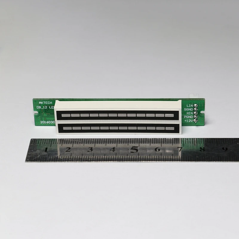 

Dual 12 Music Level Indicator LED Spectrum VU Meter Amplifier Lamps Light Speed Adjustable Board for MP3 DC 7-12V