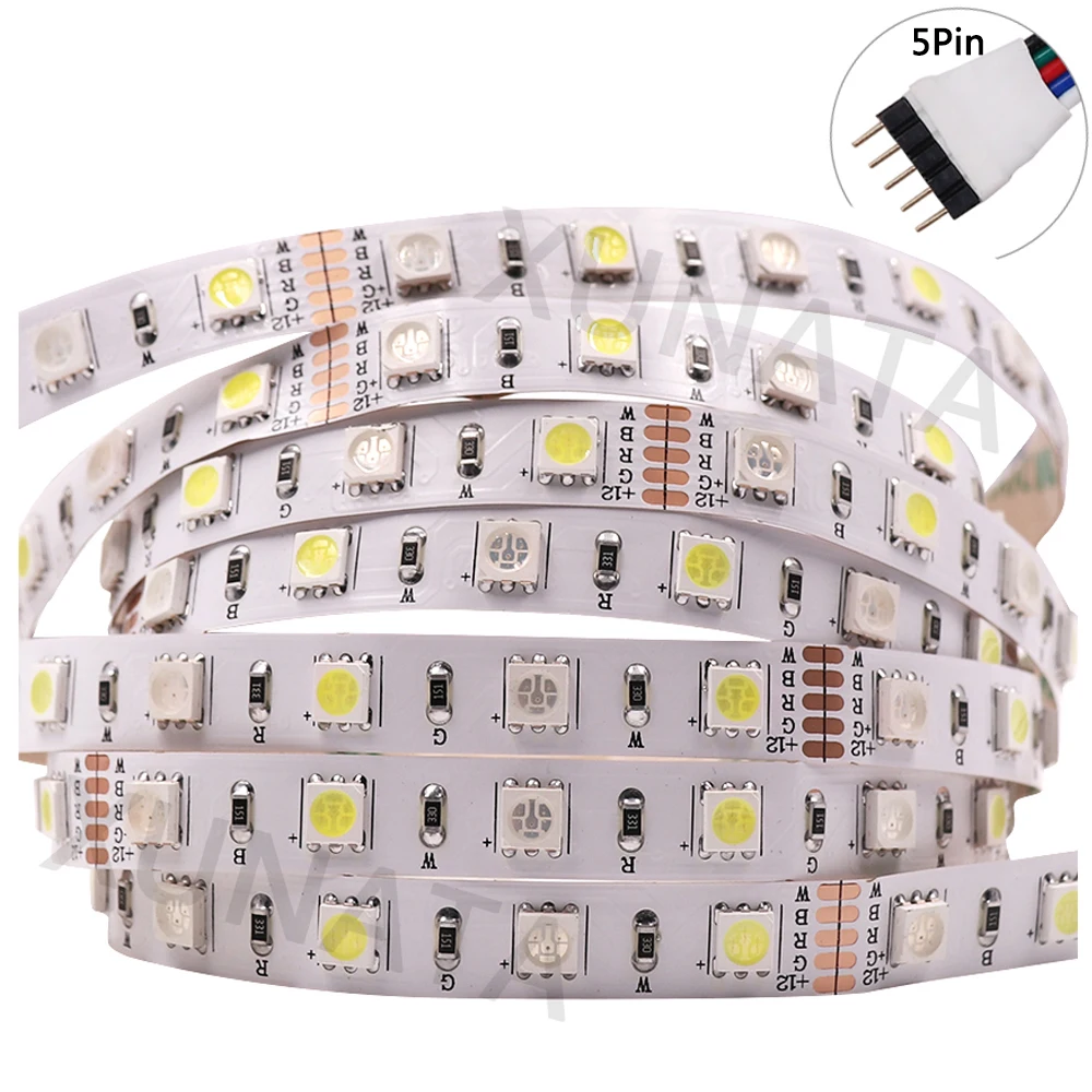 

5050 LED Strip 4 Color in 1 chip RGBW RGB IP65 Waterproof Led Light Strip 12V 60Leds/m Flexible Led Tape Lamp White/Warm White