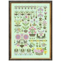 rosewood manor cross stitch kits 18ct 14ct 11ct light green fabric cotton thread diy embroidery kit home wall decoration