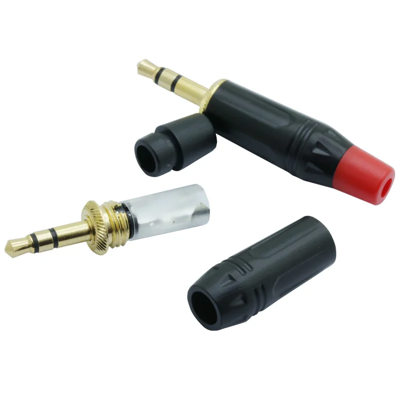 

100pcs/lot 3.5mm 3 Poles Stereo Male Plug Gold Plated Soldering 3 Pins 3.5mm Stereo Plug DIY Headphone Jack Wire Connector