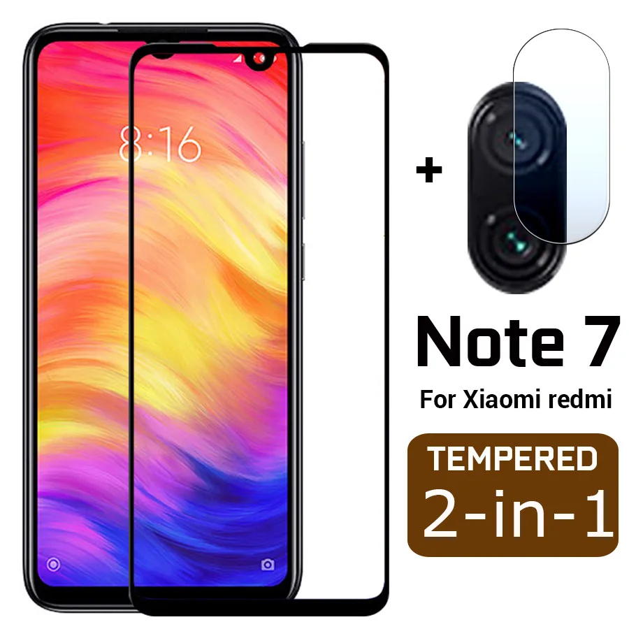 

2 в 1 для xiaomi redmi note 7 note7 7 note Защитное стекло для объектива Защитное стекло для экрана ksiomi not redminote7 с пленкой для объектива камеры