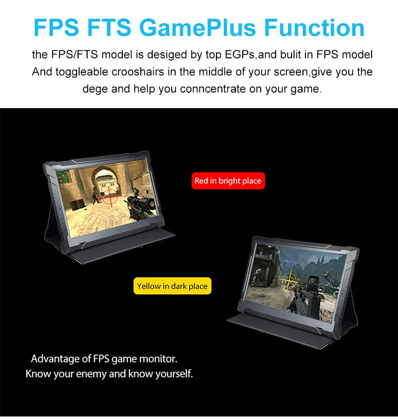 G-STORY портативный ЖК Hd монитор HDR/Freesync/2 K usb type-C для ноутбука Xbox Switch и Ps4 Портативный ЖК-игровой монитор