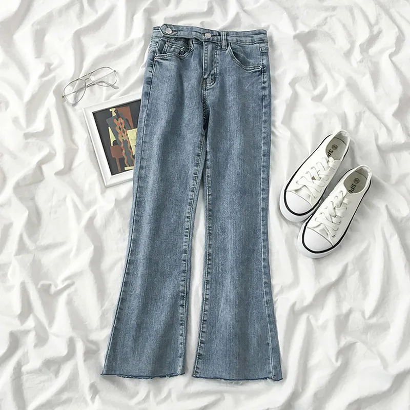 

Spring Woman Jeans High Waist Trousers Straight Leg Mom Baggy Jeans Women Vintage Streetwear Cotton Denim Flare Pants Jean Femme