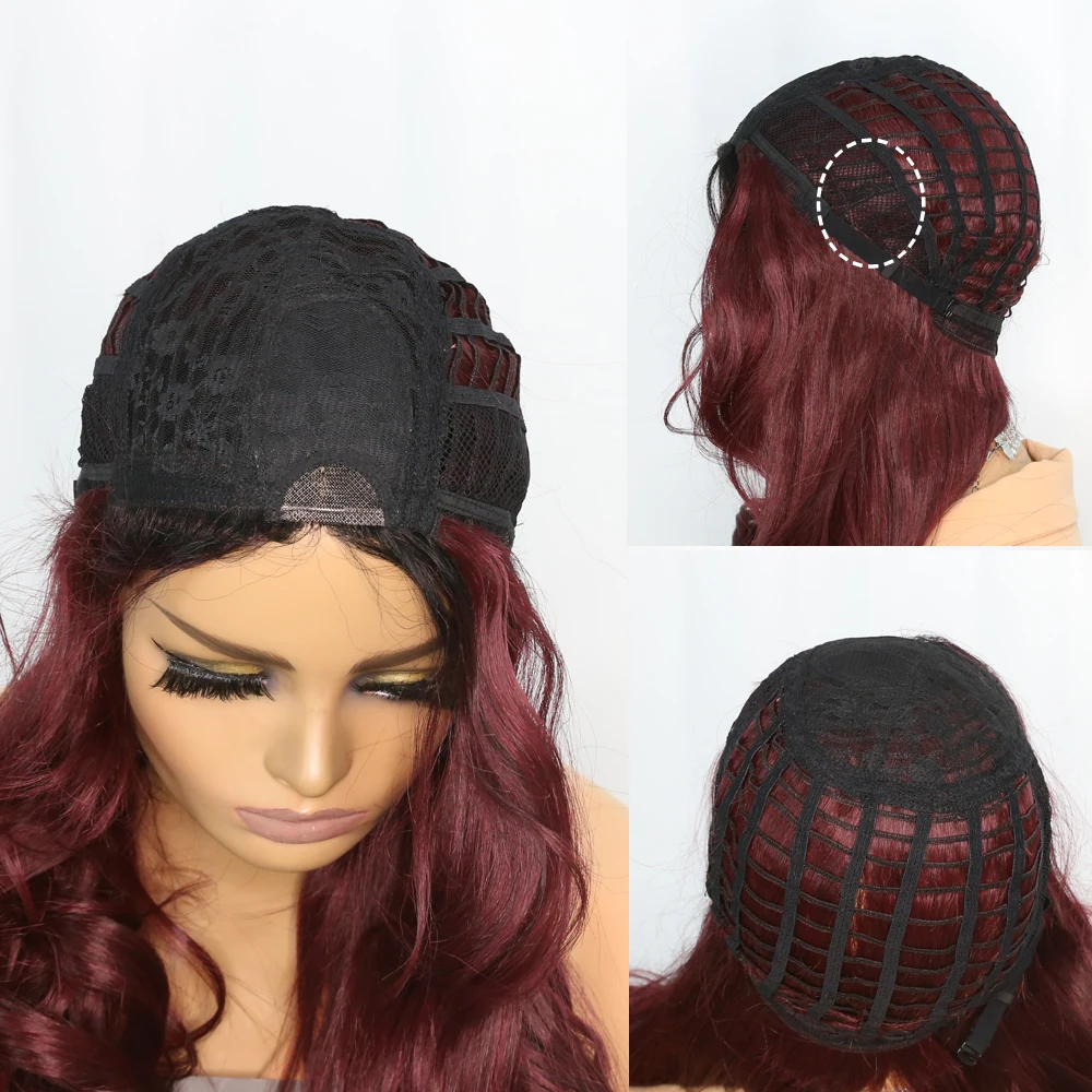 

Synthetic Wig 26inch Long Wave wigs For Women Lace Part 5 colors available Natural Soft Cosplay Wig High Temperature Fiber