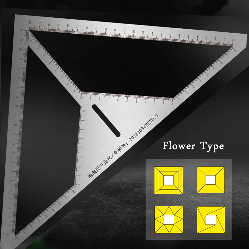 Triangle Ruler Multi-function Floor Drain Precisely Stainless Steel Durable Angle Craftsman Flower Pattern Tile | Инструменты
