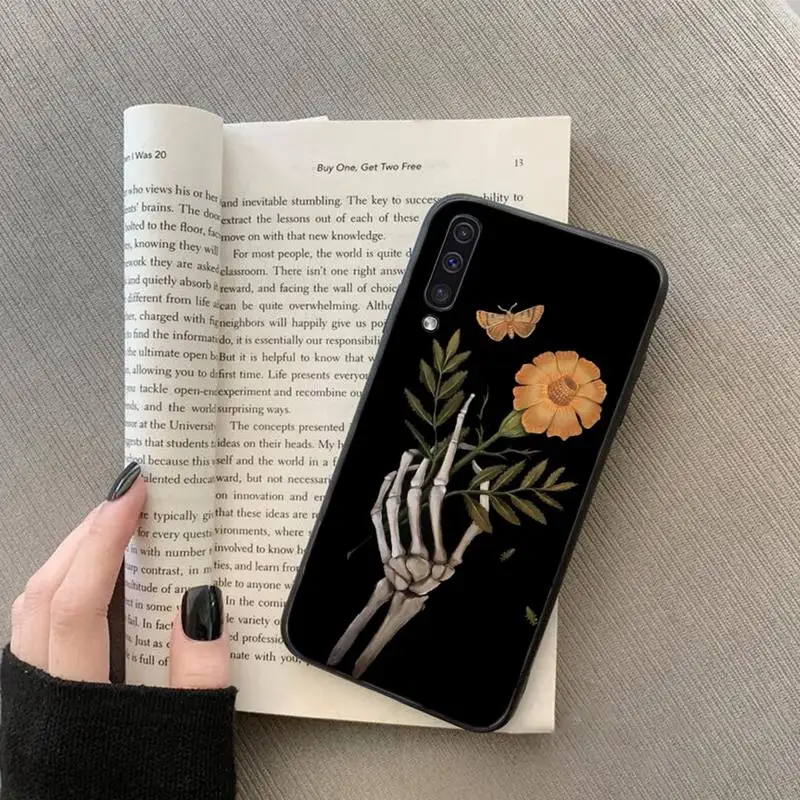 

Dark Skull Head Rose Art Phone Case For Samsung galaxy S 7 8 9 10 20 edge A 6 10 20 30 50 51 70 note 10 plus