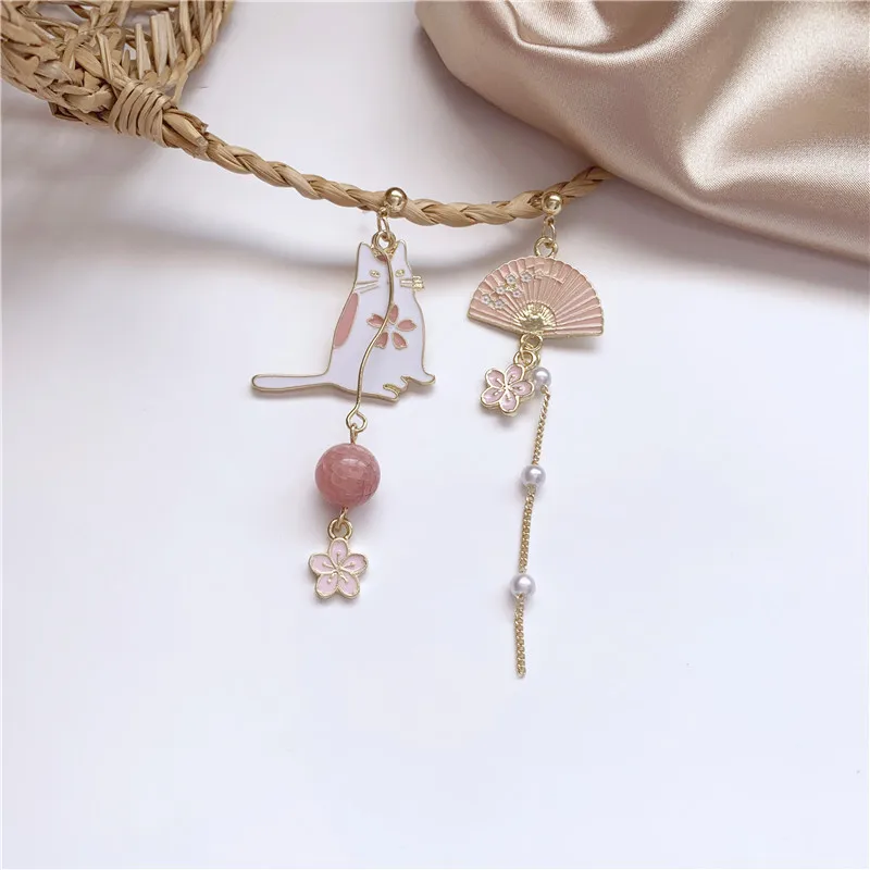 Новые асимметричные серьги с цветами и бахромой модные ювелирные украшения для