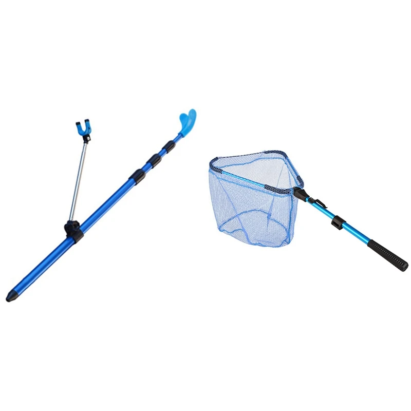 

1.7M New Fishing Rod Bracket with Fishing Net Fish Landing Net Foldable