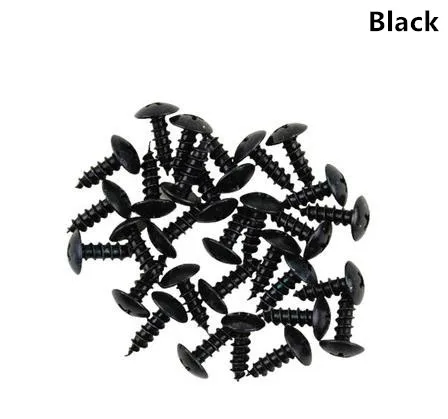 Black 30 шт красочные саморезы из алюминиевого сплава Саморез для модификации мотоцикла украшения - Цвет: Black