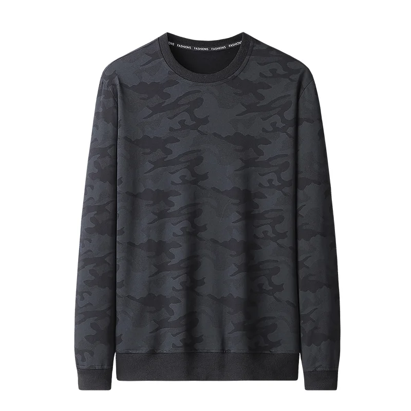 

Spring 2021 new men's fat plus size round neck sweater