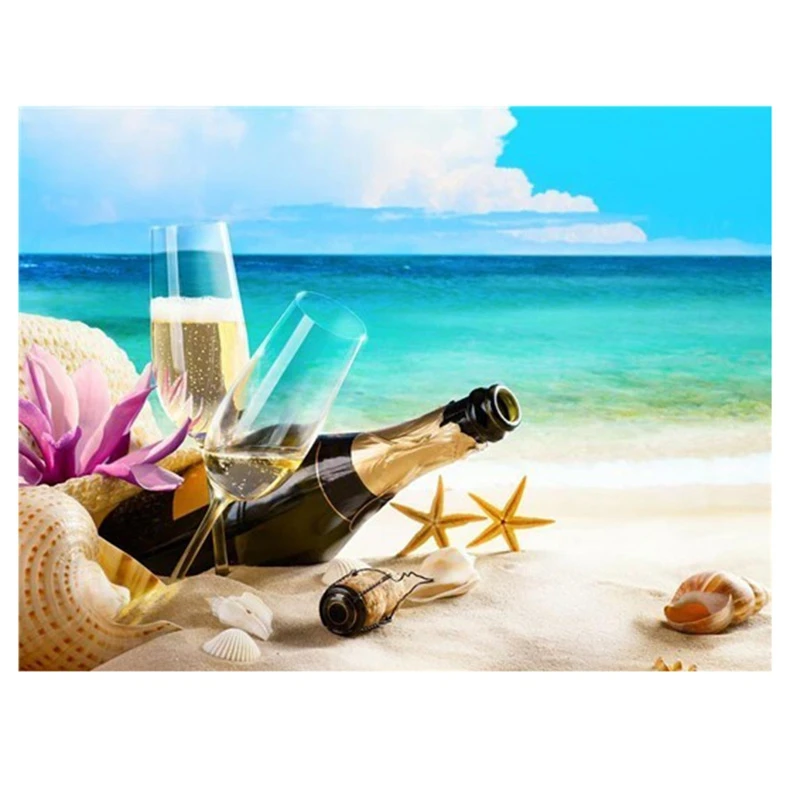 

Картина «Морской пейзаж», Алмазный художник, украсит стену, с алмазной мозаикой, картина для дома Декорации для офиса отеля Gift