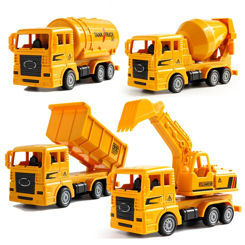 

Kids Construction Car Model Toys for Children Mini Construction Auto Truck Excavator Mud Tanker Set Infant Early Learning Toy