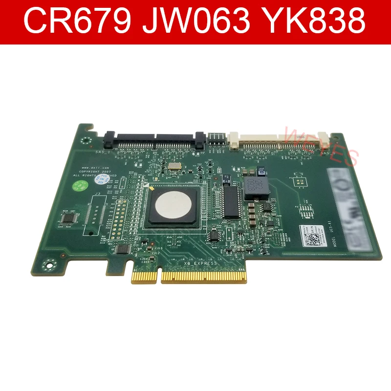 Оригинал для CR679 JW063 YK838 адаптер DELL PERC 6IR R610 R710 8 портов SATA SAS HDD RAID контроллер карты