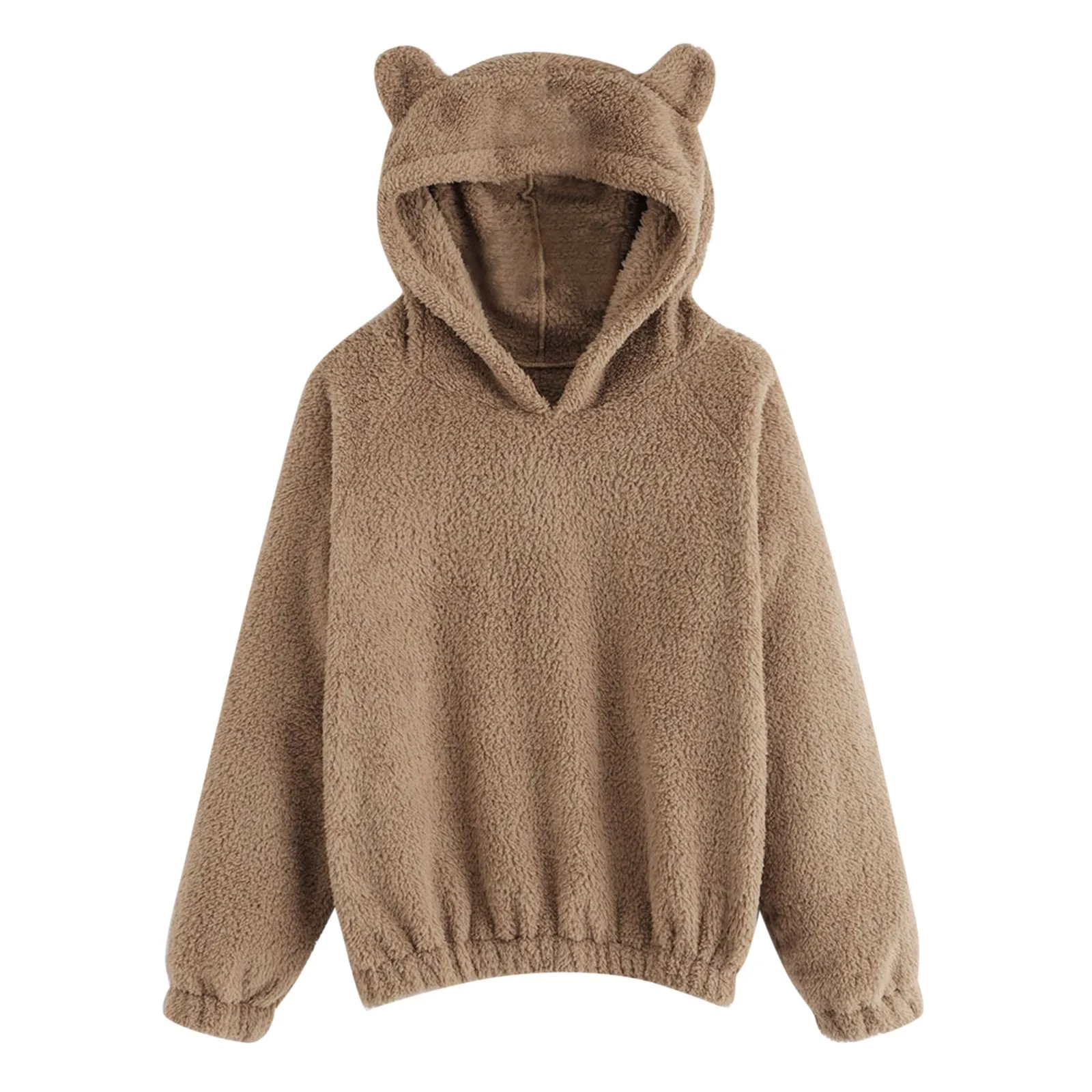 Женские толстовки с капюшоном и ушками медведя флисовая толстовка длинным