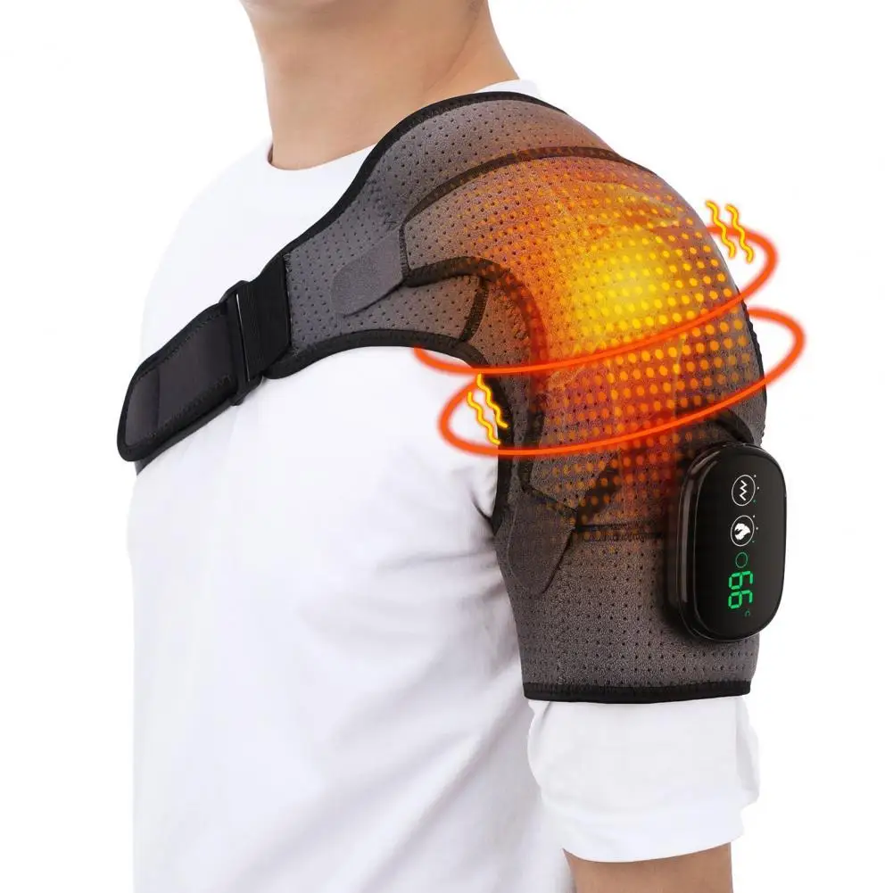 

Electric Heating Vibration Massager Pain Relief Effective Accessory Electric Shoulder Therapy Brace Shoulder Support for Elder