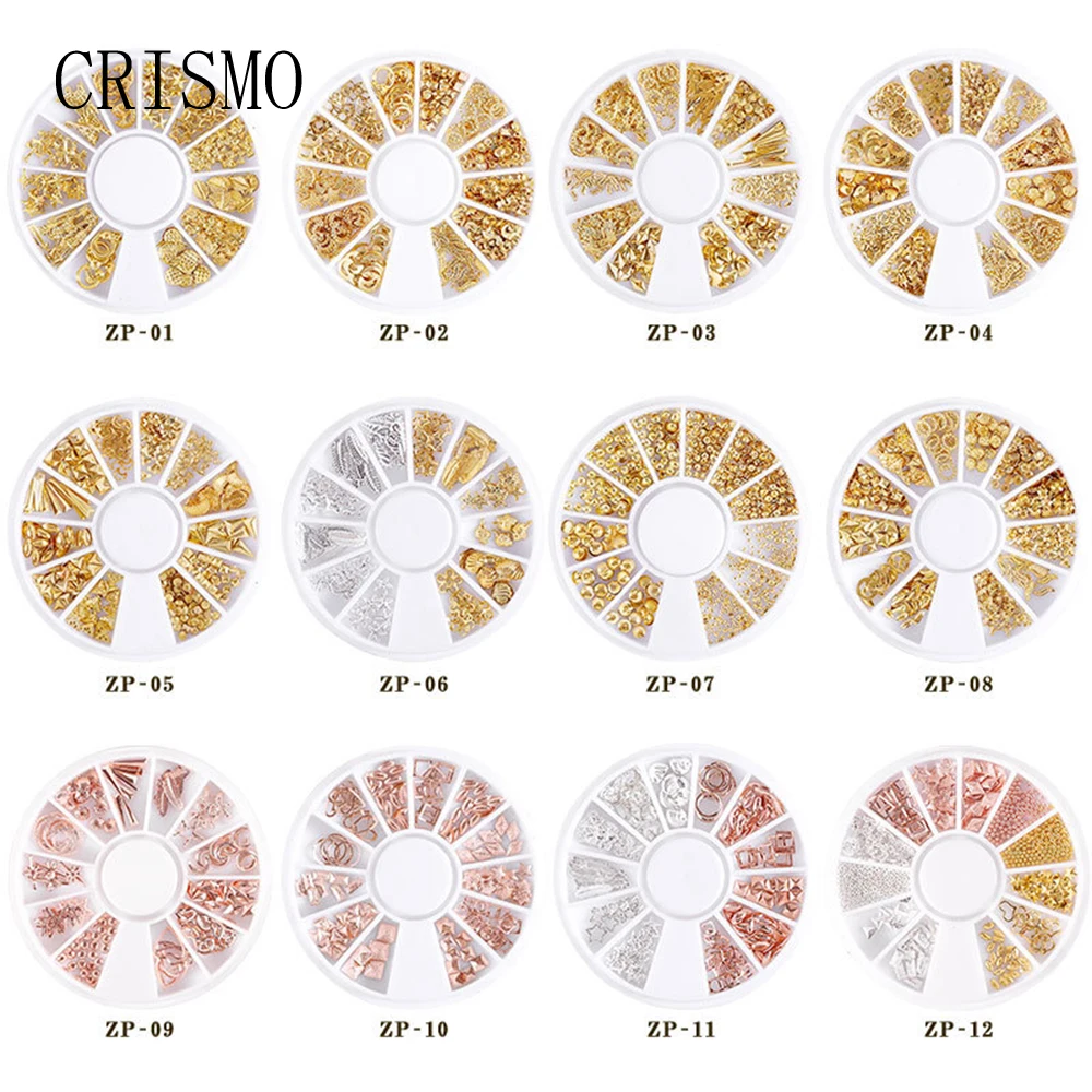 Разноцветное украшение для ногтей CRISMO маленькая нестандартная форма искусство 3D