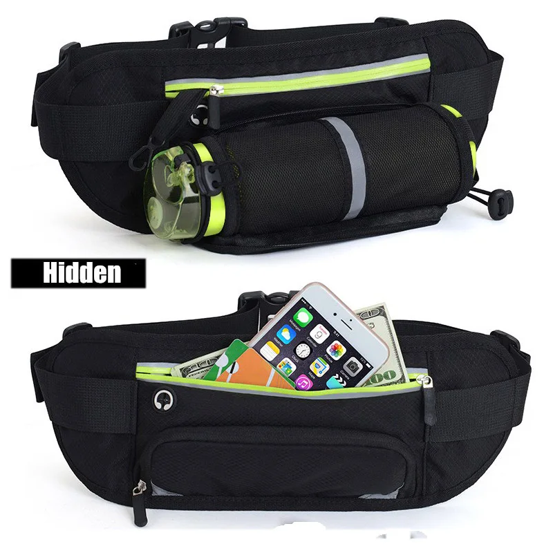 Светоотражающая поясная сумка для бега Сумка кемпинга пешего туризма рыбалки с