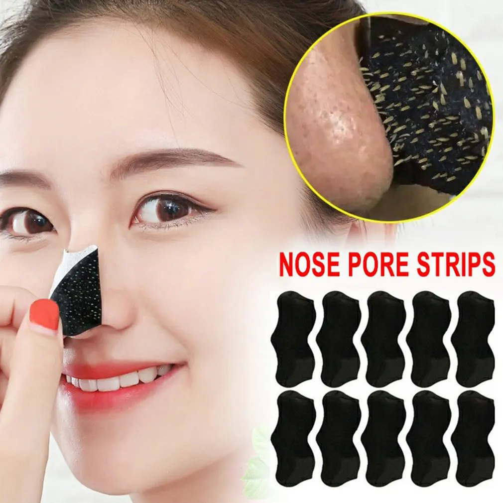 10 PCS Nose Blackhead Remover Mask Deep Cleansing Skin Care Shrink Pore Acne Treatment Mask Nose Black dots Pore Clean Strips