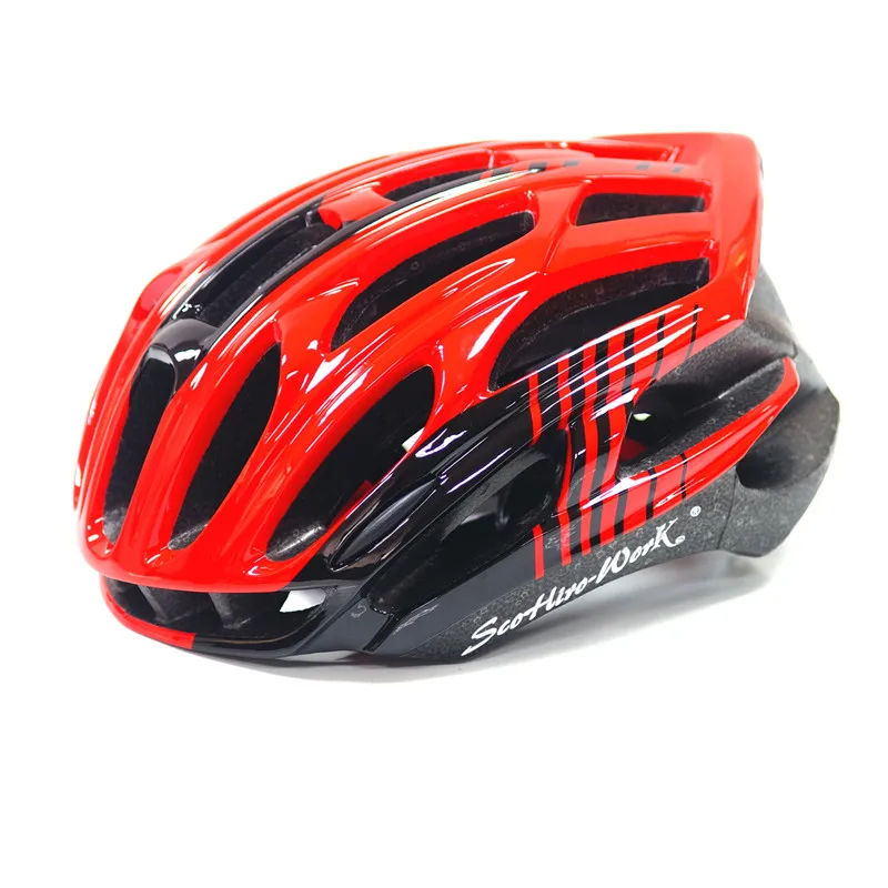 SW red blk Мужской велосипедный шлем Szelyia Scohiro, велосипедный шлем Mtb, шлем для горного велосипеда, Литой Сверхлегкий шлем Ciclismo, велосипедный шлем 54-61 см - Цвет: SW red blk