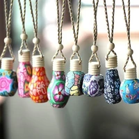 hot sales polymer clay car home hanging pedant refillable perfume fragrance empty bottle