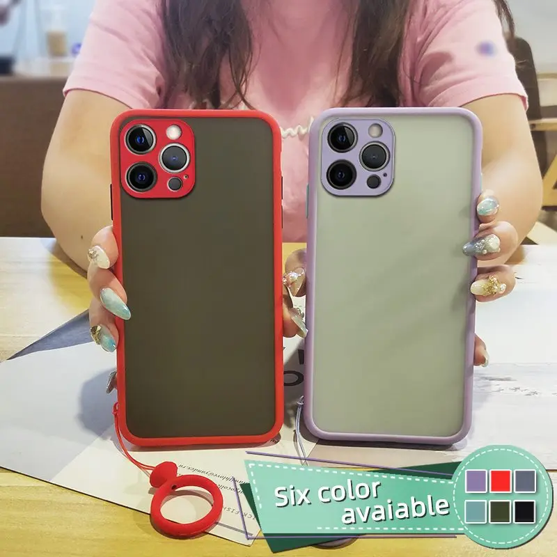Полноразмерный чехол для телефона с контрастной кнопкой камеры iphone 12 Pro Max задняя