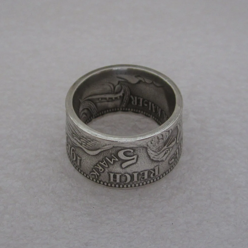 Ручная работа кольцо для монет ручная из Германии 5 Марков 1913 ⟪gle'