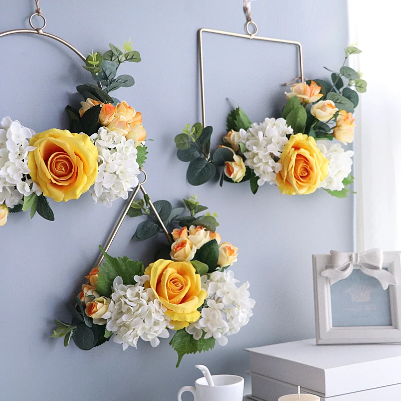 

Home Decor Wall Hnging Decoration Small Pendant Nordic Simulation Flower Dining Room Indoor Wall Decor Fake Flower Gift For Mom