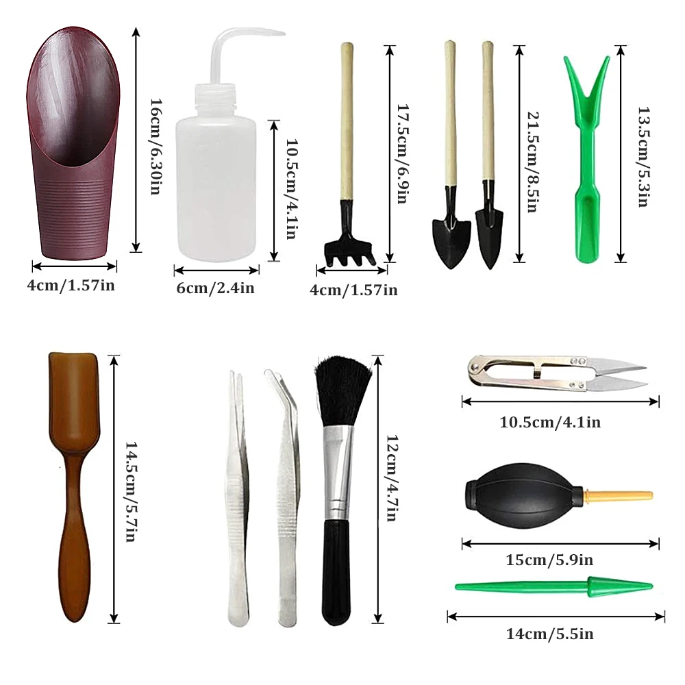 Мини садовые инструменты наборы суккулентные растения бонсай миниатюрный