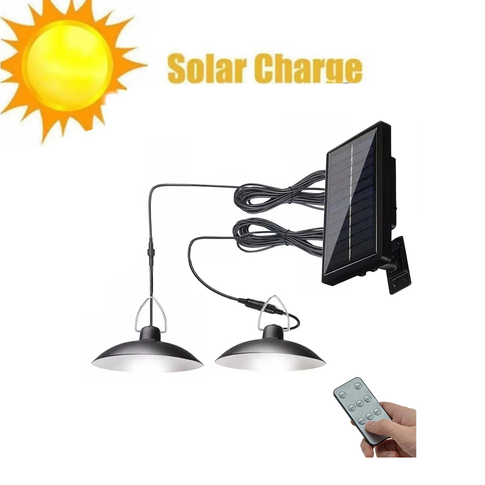 

Retro Lampshade Solar Pendant Light Outdoor Indoor Hanging Solar Powered Shed Lights Waterproof Decoration Lamp For Barn Farm Ga