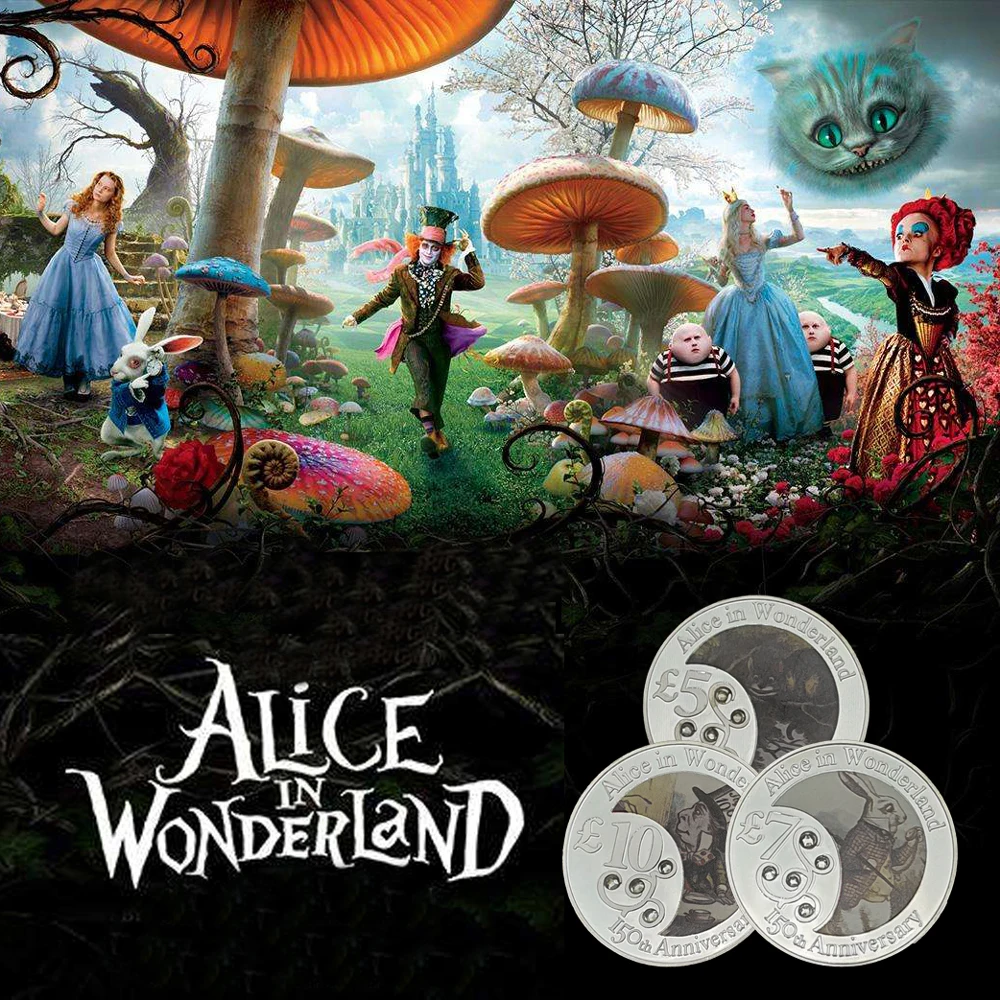 2015 150th Юбилей Алиса в стране чудес Вануату памятные серебряные коллекционные