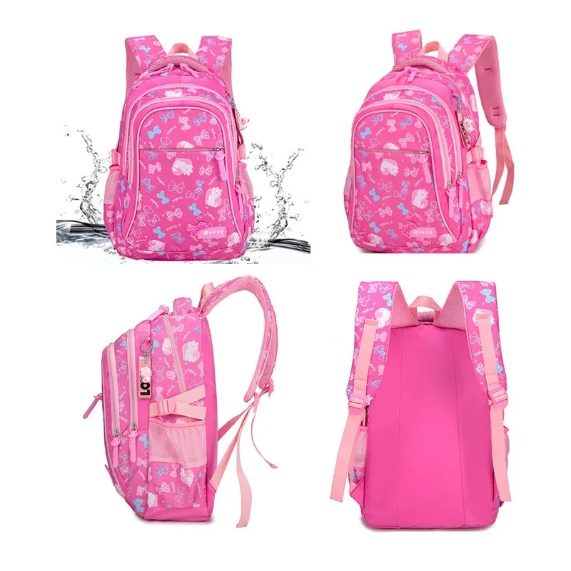 New Big Capacity Children School Bags for Teenagers Girls Bow print Backpack Waterproof Durable school backpack mochilas escolar | Багаж и