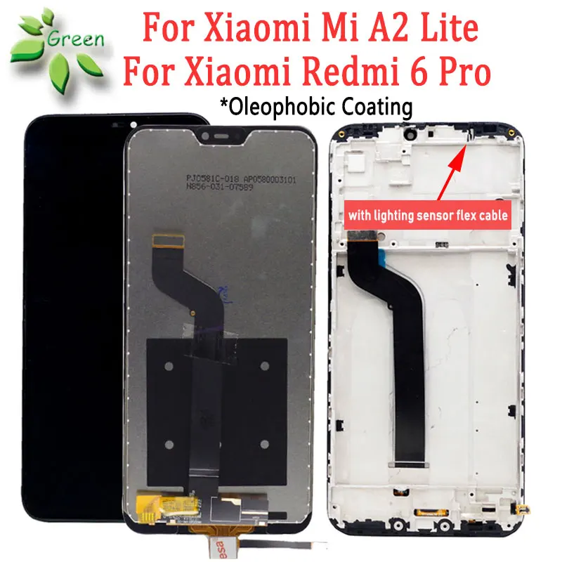 100% протестированный ЖК дисплей для Xiaomi Mi A2 Lite с сенсорным экраном Замена Redmi 6 Pro