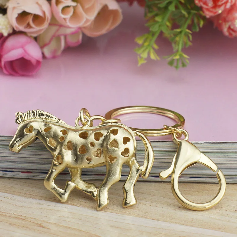 DORMON Элегантная подвеска в виде зебры лошади кристалл брелок для ключей брелки