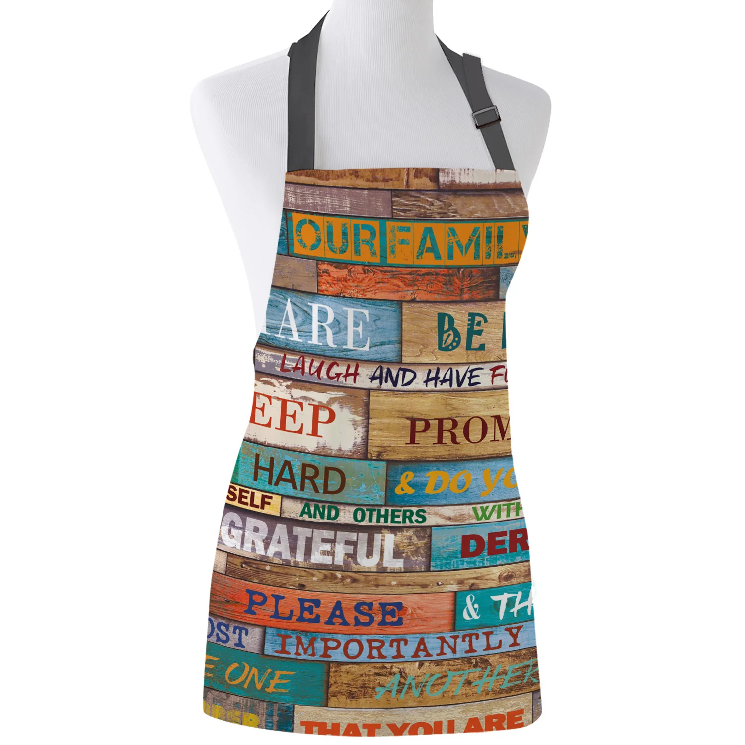 Винтажная деревянная доска Семейные правила кухонные женские фартуки Детская