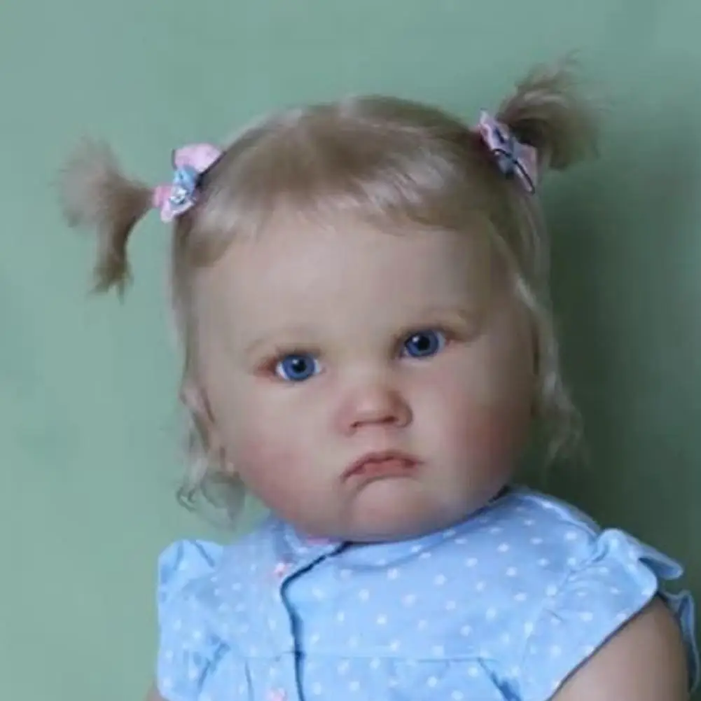 

24Inch Limited Edition Reborn Doll Kit Simulation Flesh-colored Blue Random Food Pacifier Cute Bottle With And Popular Doll R3N0