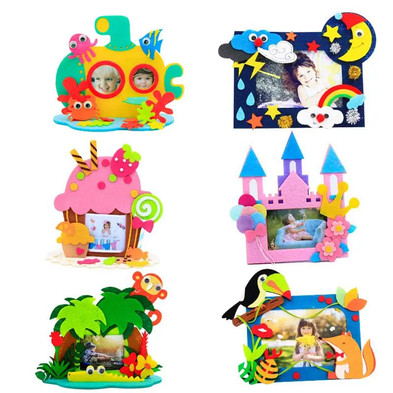 6 видов конструкций мультфильм Стиль фоторамка Войлок орнамент для аппликации