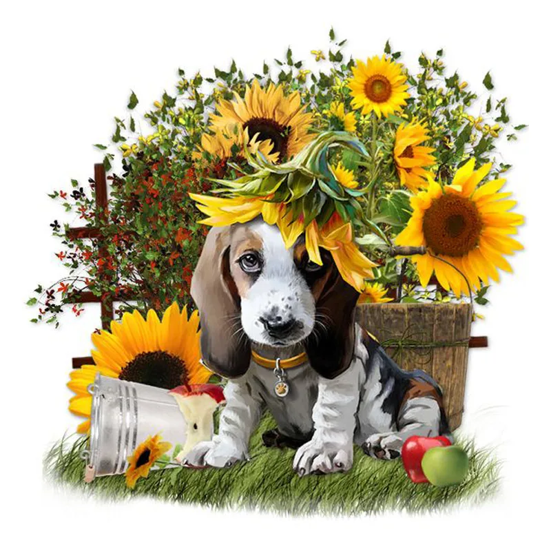 Полная квадратная/круглая дрель милое 5d алмазное Рисование Подсолнечник с