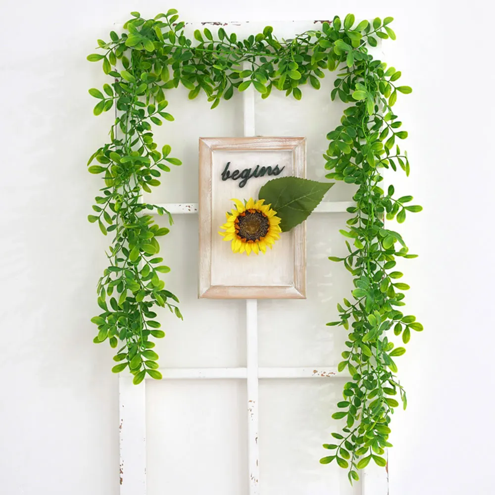 

6Ft Artificial Plant Rattan Artificial Flower Garland Plants Foliage For Arch Party Decoration Fake Flower Hanging Wall Decor