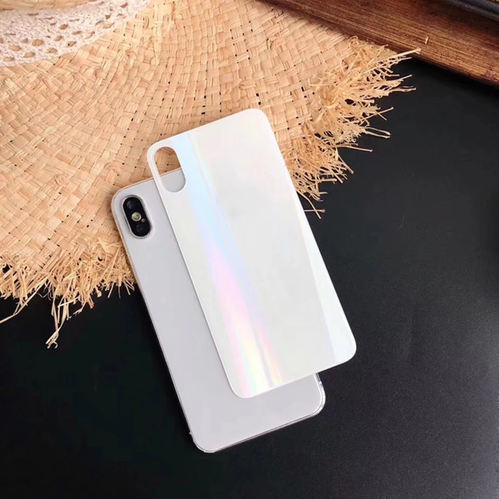Aurora градиентное стекло задняя пленка для iPhone XS MAX 11 Pro XR X 7 8 Plus блестящее 3D
